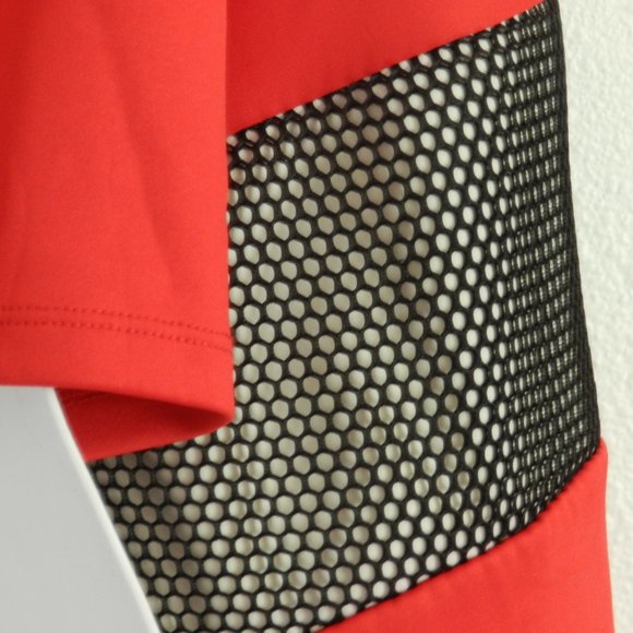 LF the Brand cropped zip up jacket, stand up collar w/ drawstring, mesh accents - Picture 8 of 8